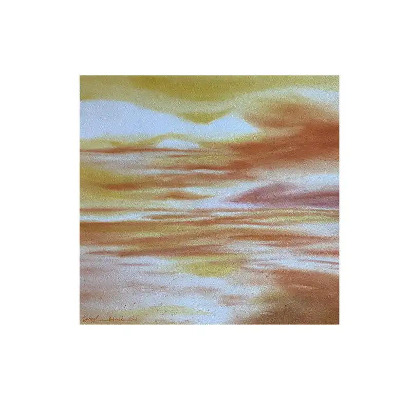 تابلو نقاشی آبرنگ طرح نور