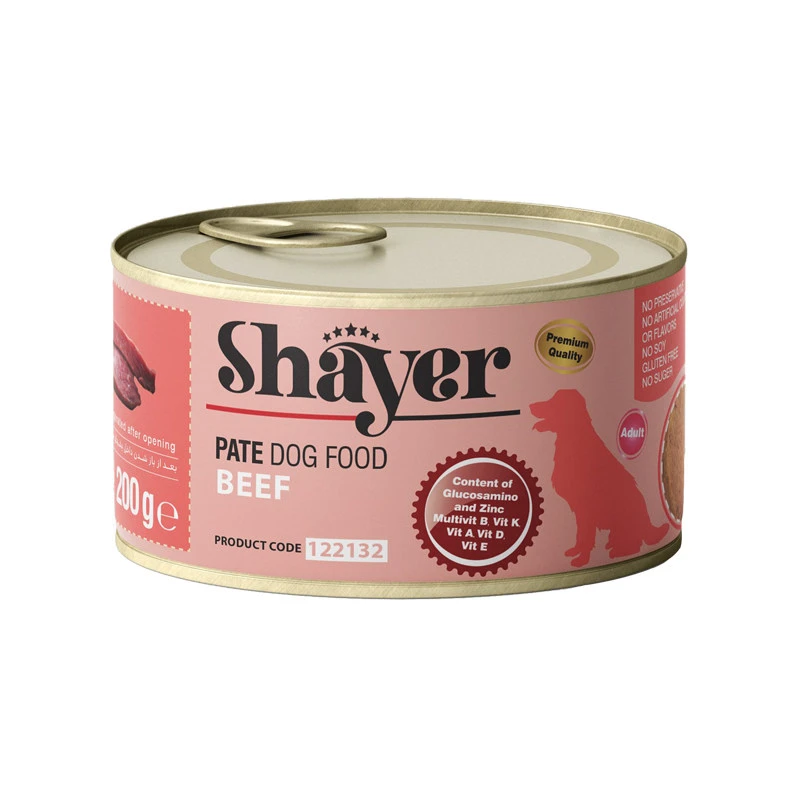کنسرو غذای سگ شایر مدل Beef وزن 200 گرم