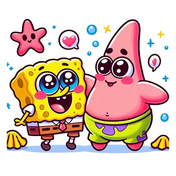  استیکر پارچه و لباس پاد آفرین طرح باب اسفنجی کد 492