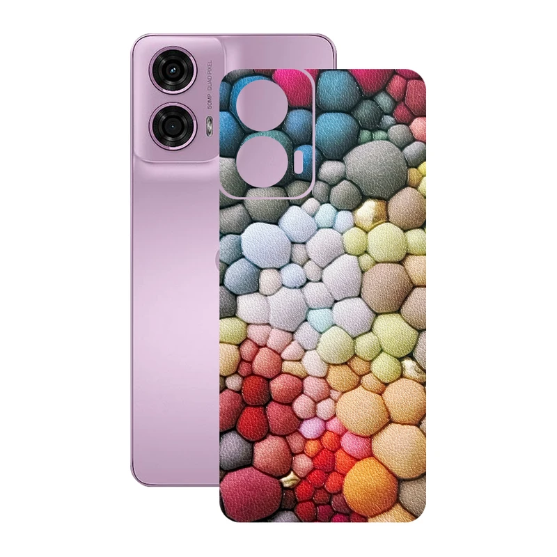 برچسب پوششی ریمکس مدل Leth طرح سنگ رنگی مناسب برای گوشی موبایل موتورولا Moto G24