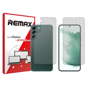 Remix matte screenprotector HyMTT model suitable for Samsung Galaxy S22 Plus 5G mobile phones along with the back of the phone