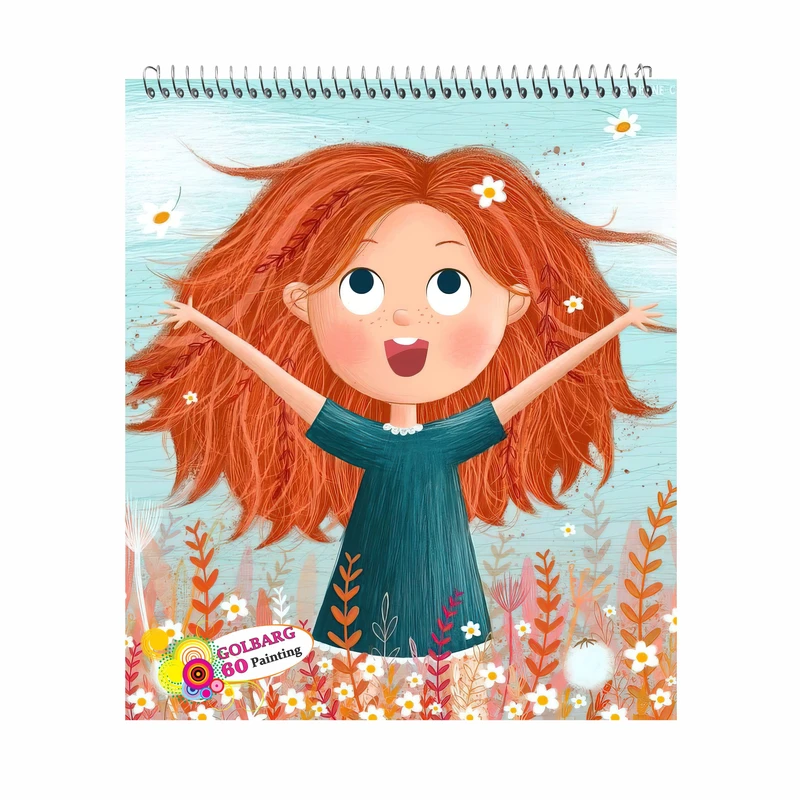 دفتر نقاشی 60 برگ گلبرگ طرح دخترانه کد  601301