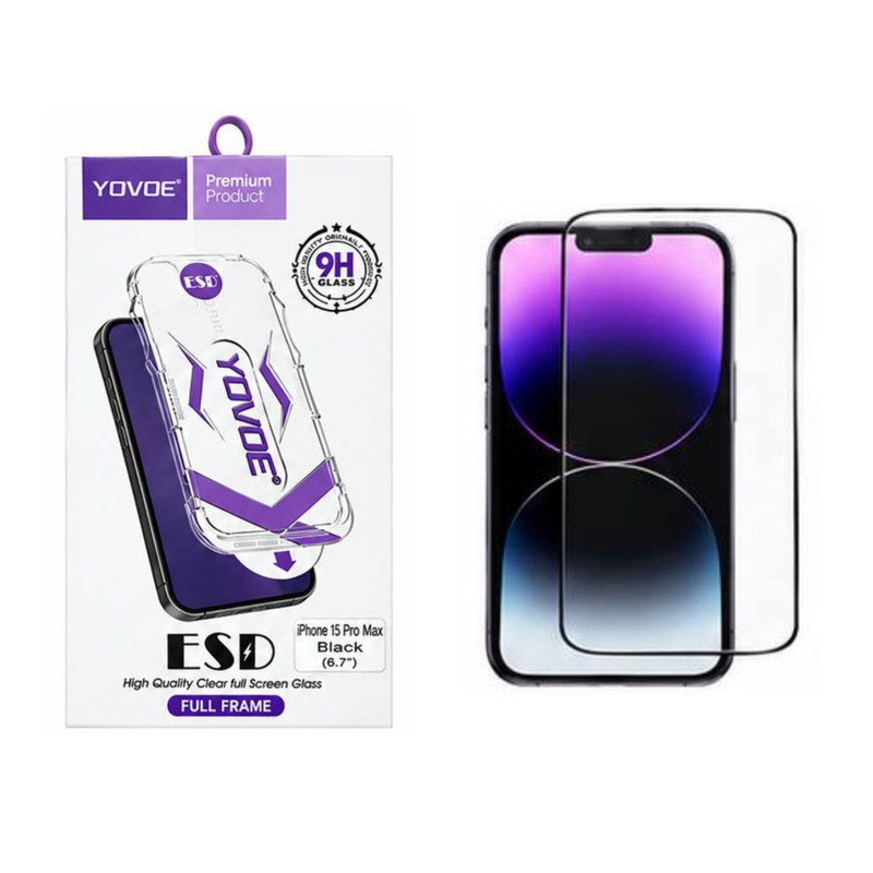 محافظ صفحه نمایش یووو مدل ESD مناسب برای گوشی موبایل اپل iphone 15promax