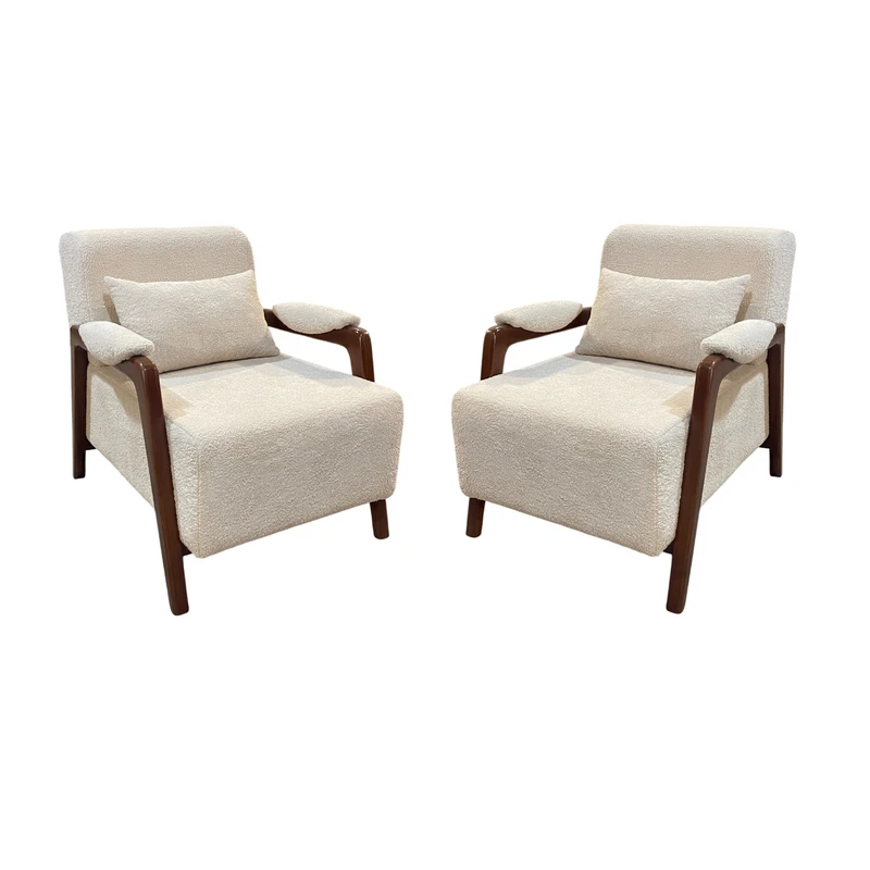 مبل راحتی تک نفره گالری چوب آشنایی مدل Gh-Yofka مجموعه دو عددی