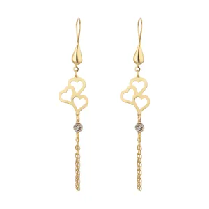 گوشواره طلا 18 عیار زنانه گالری یارطلا  مدل قلب کد AG34-13