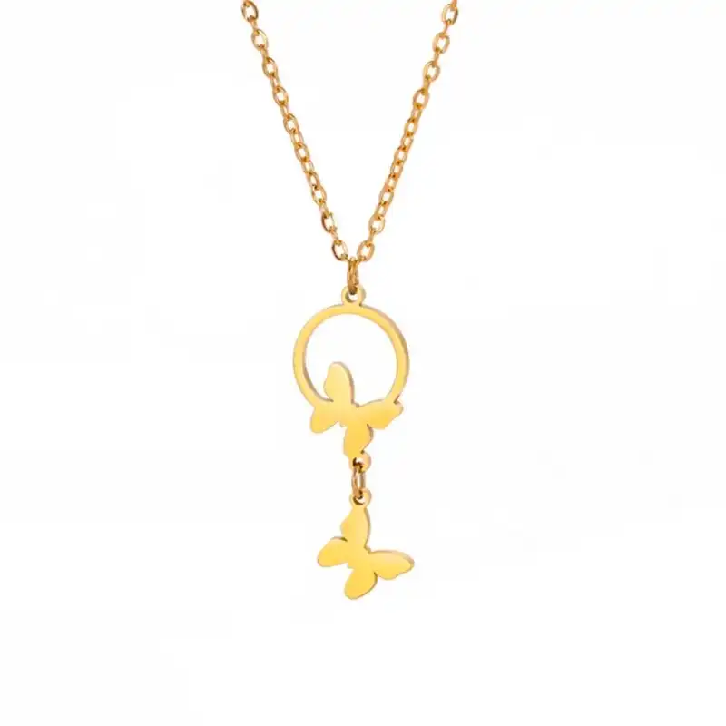 گردنبند طلا 18 عیار زنانه مدل پروانه