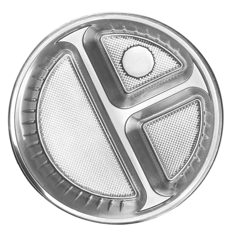 بشقاب یکبار مصرف تک ظرف مدل سه خانه بسته ۲۵ عددی