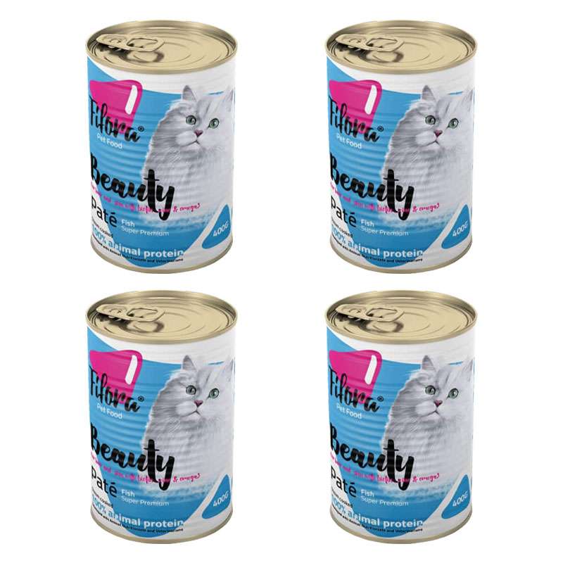 کنسرو غذای گربه فیفورا مدل Beauty Fish وزن 400 گرم بسته 4 عددی
