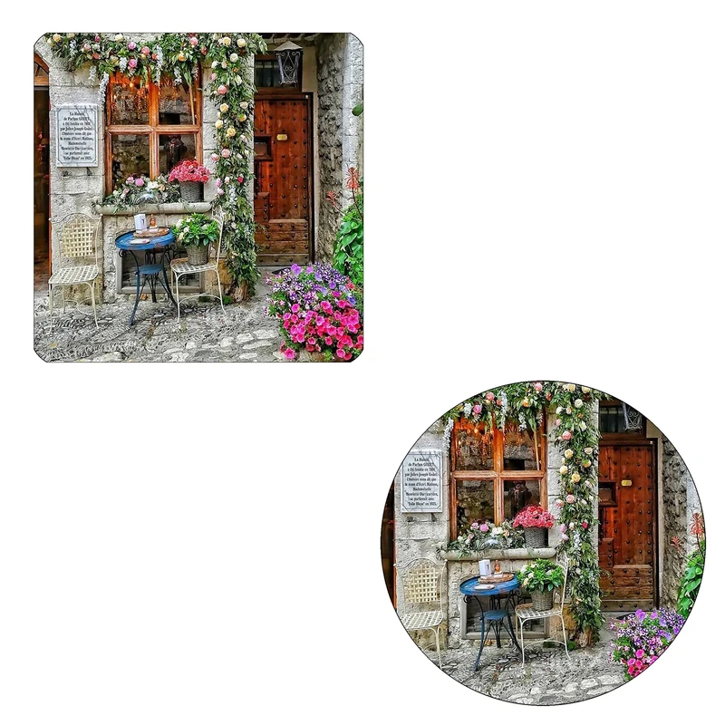 مگنت طرح میز دو نفره و گل کد M1 به همراه زیر لیوانی