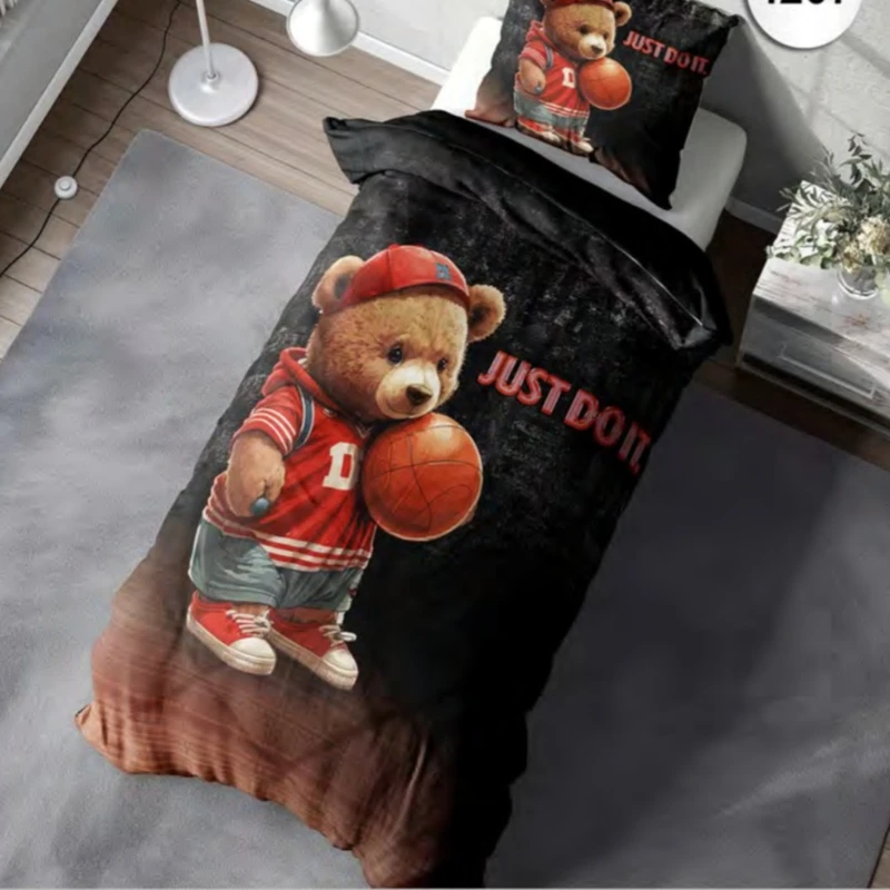 سرویس خواب مدل پسرانه تدی  یک نفره 4 تکه