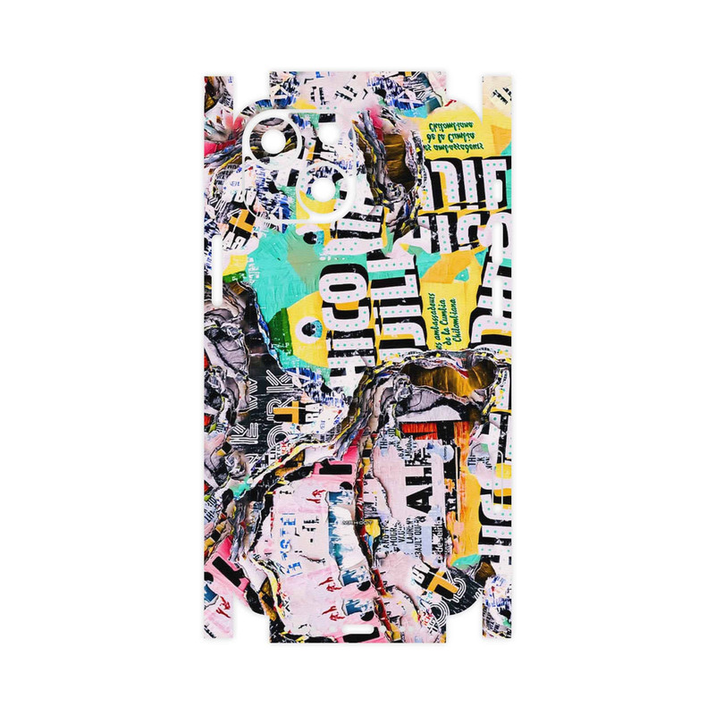 برچسب پوششی ماهوت مدل Collage of Teared Paper-FullSkin مناسب برای گوشی موبایل اپل iPhone 13 Mini