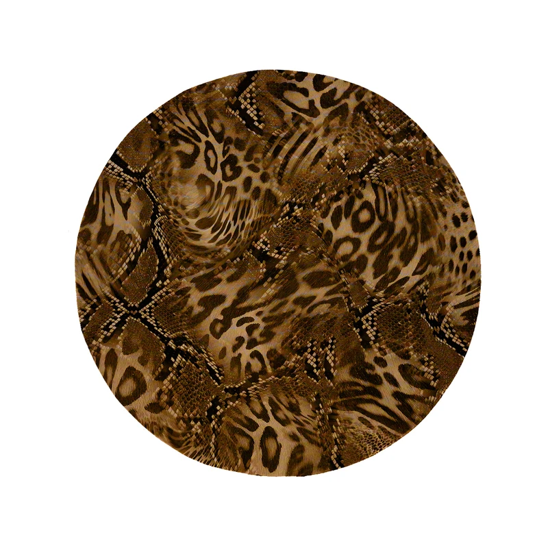 پادری مدل دایره طرح پوست ماری کد 5349 سایز 90 × 90 سانتی متر 