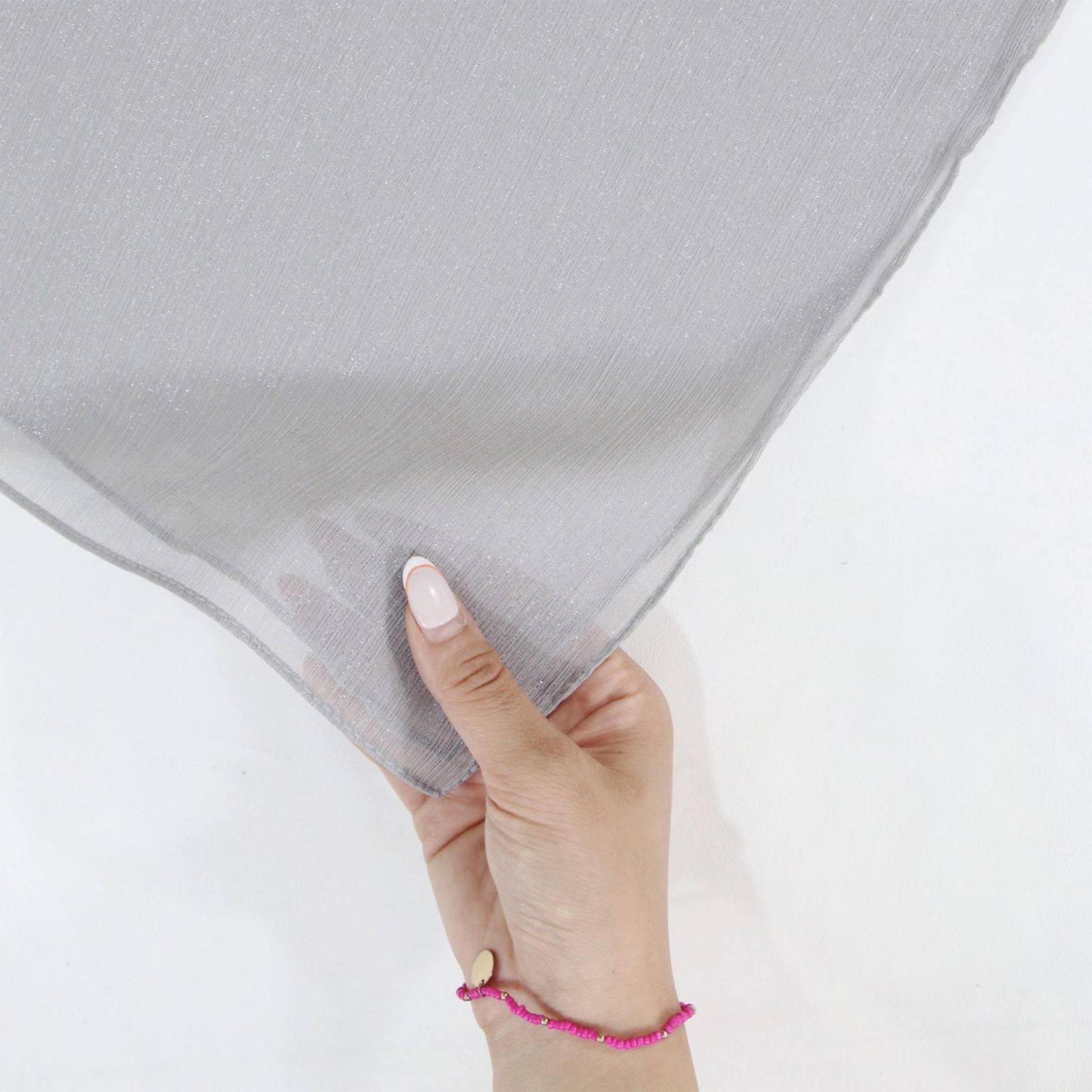 دستمال سر و گردن زنانه مدل مینی حریر لمه دار ساده کد ana-2417 -  - 2