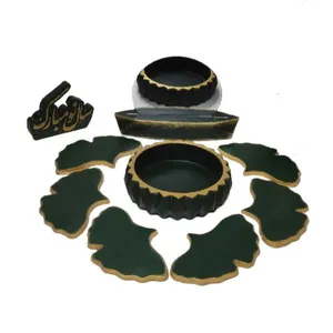 مجموعه ظروف هفت سین 10پارچه مدل برگ جینگو صاف