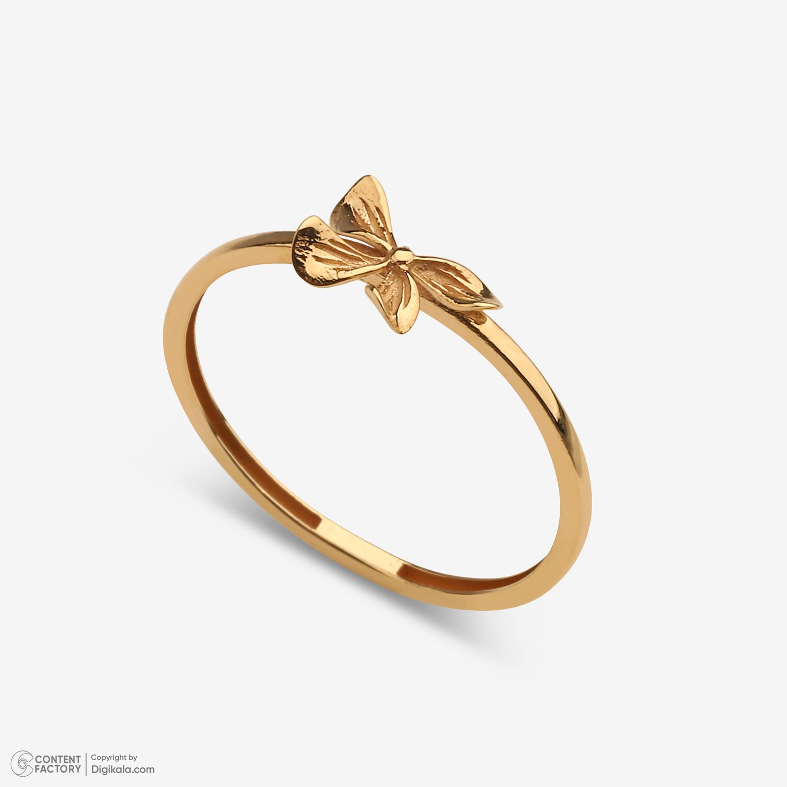 انگشتر طلا 18 عیار زنانه گلدم مدل R347009 سایز 56 -  - 5