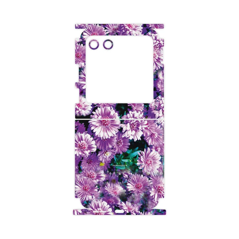 برچسب پوششی ماهوت مدل Purple_Flower-FullSkin مناسب برای گوشی موبایل موتورولا Razr 40 Ultra