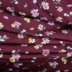پارچه لباس مدل کودری نخی طرح گلباران کد R30