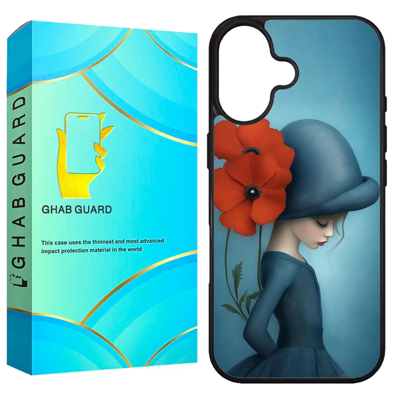 کاور قاب گارد طرح دختر مدل G16PL مناسب برای گوشی موبایل اپل iPhone 16 Plus
