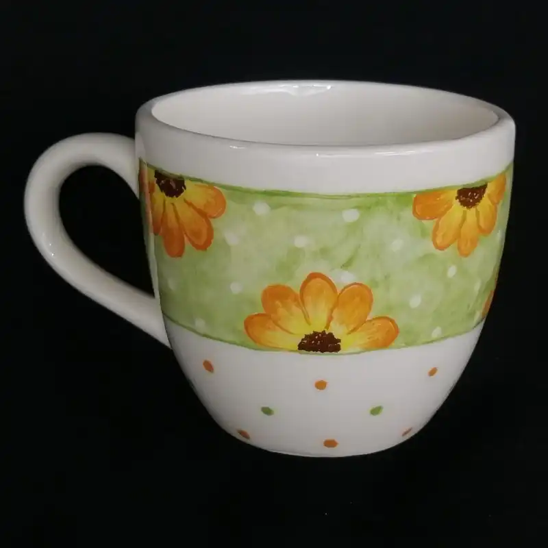 ست فنجان و نعلبکی سرامیکی هیوا مدل برگ کمر باریک کد 10880952