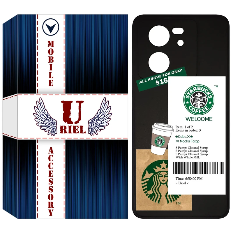 کاور مدل KSH کد 4 طرح استارباکس مناسب برای گوشی موبایل شیائومی Redmi K60 Ultra