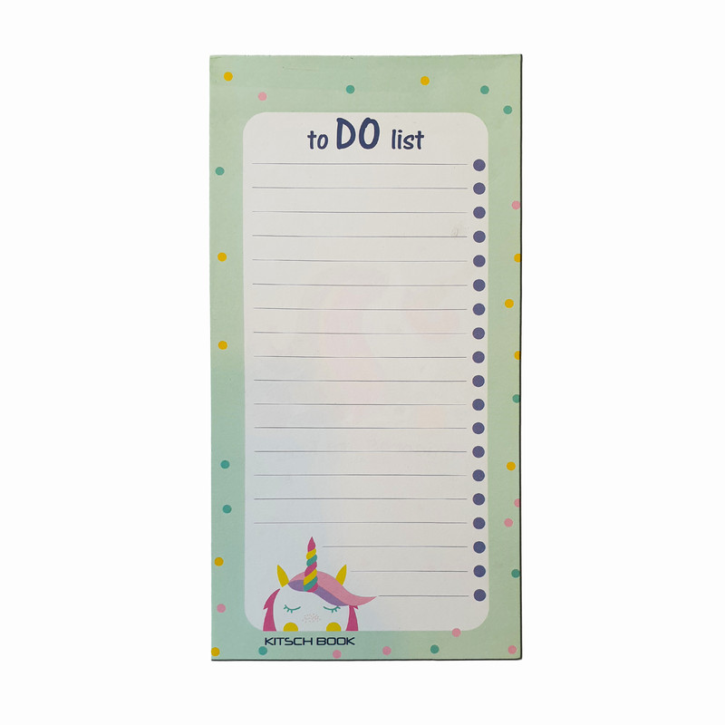 کاغذ یادداشت کیچ بوک مدل To do list طرح یونیکورن