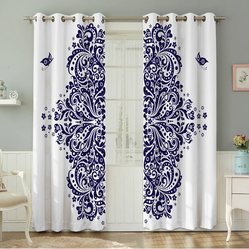 پرده نیروانا طرح سنتی  مدل هازان کد 4030 سایز 140×280 سانتی متر