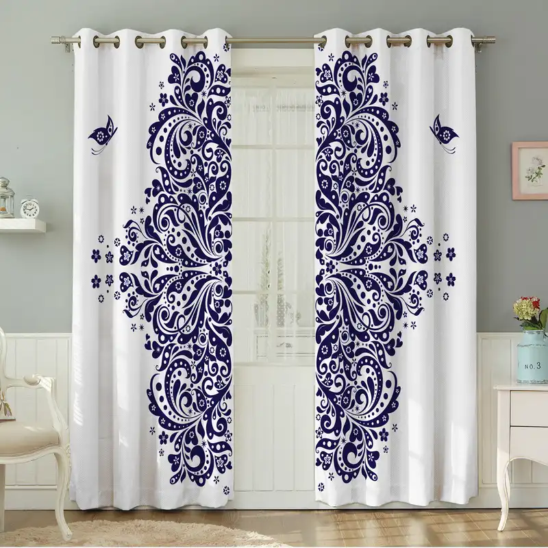 پرده نیروانا طرح سنتی مدل هازان کد 4030 سایز 140×280 سانتی متر