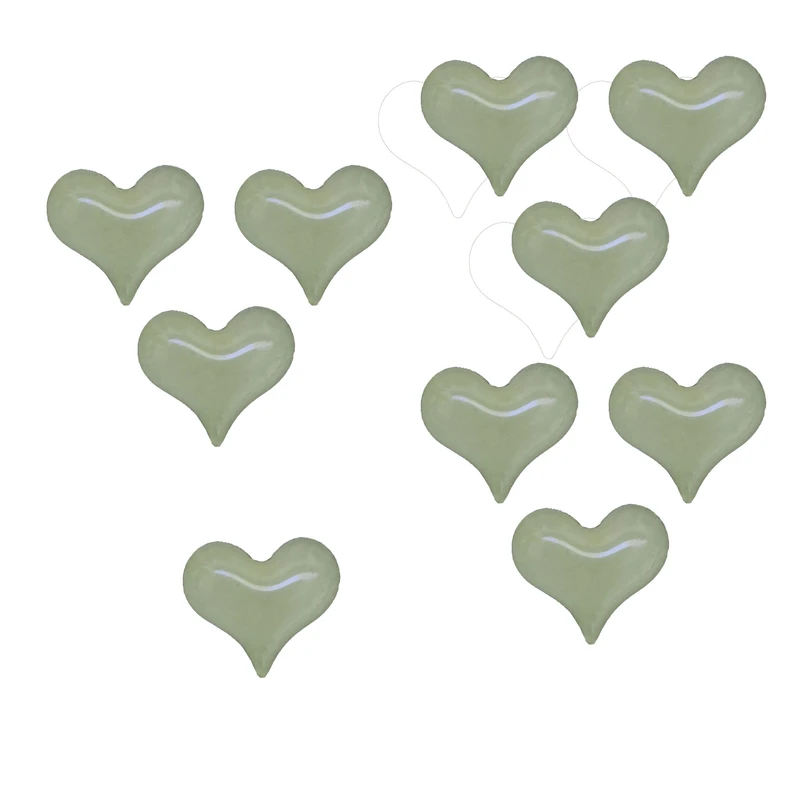 سنگ تزیینی مدل قلب شب تاب بسته 10 عددی