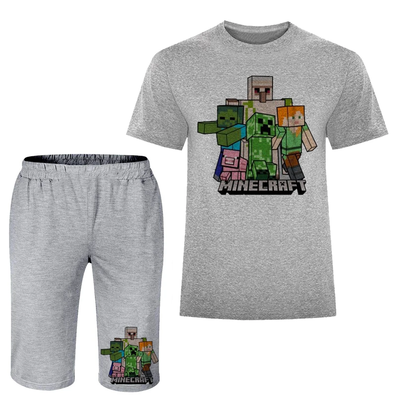 ست تی شرت و شلوارک مردانه مدل ماینکرفت A209