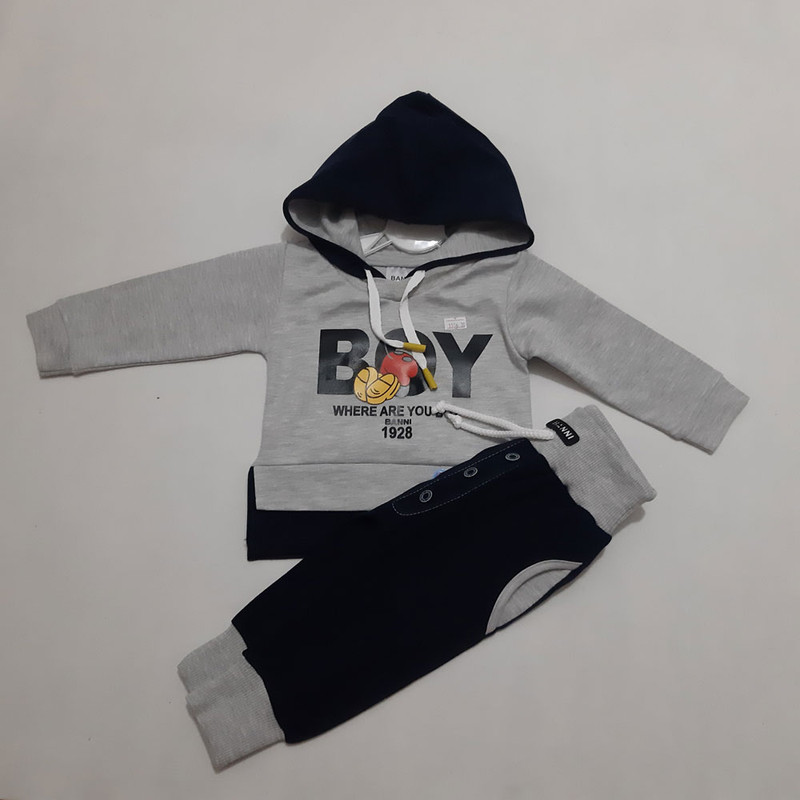 ست هودی و شلوار پسرانه مدل 1906