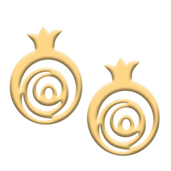 گوشواره طلا 18 عیار زنانه مدل انار 426d