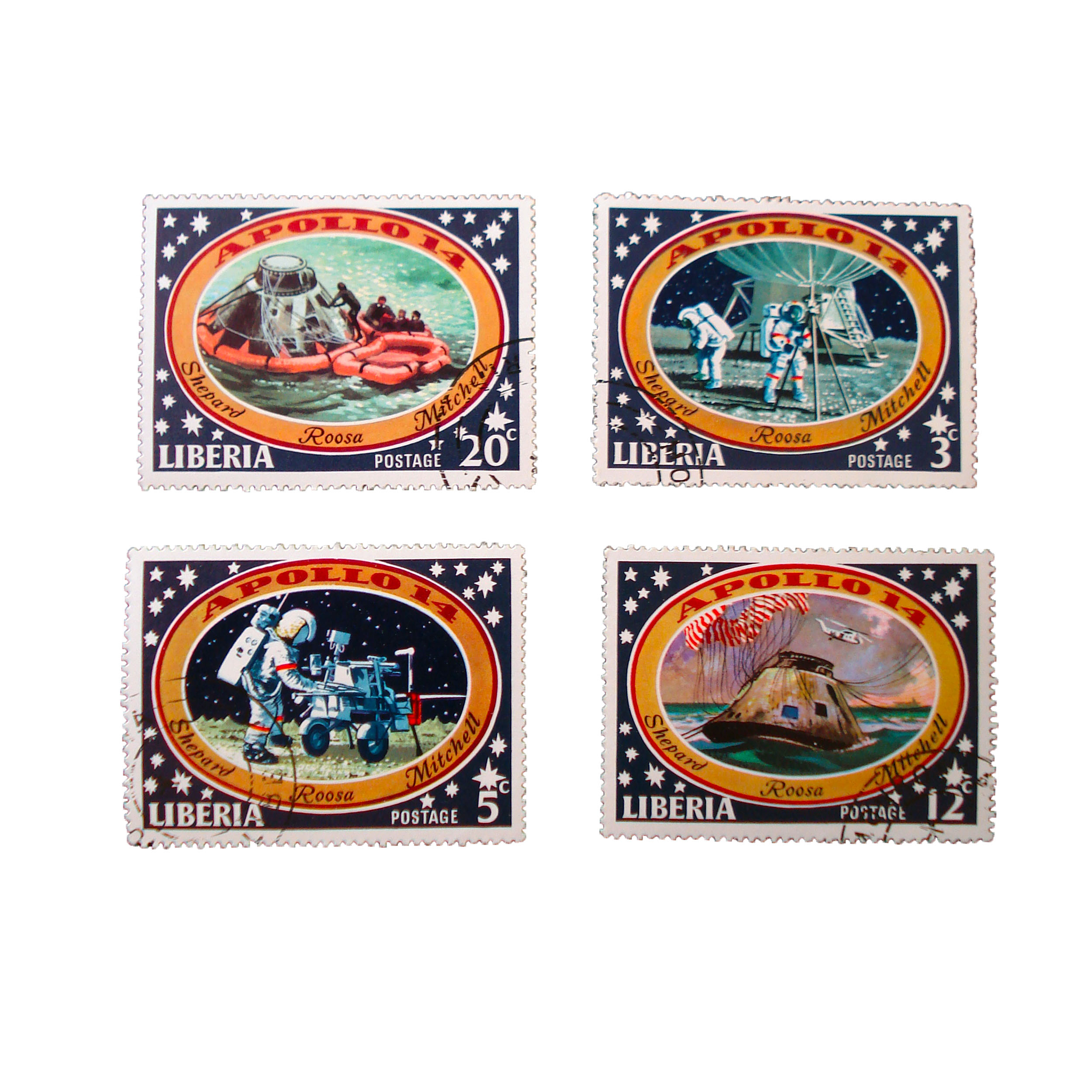 تمبر یادگاری طرح فضا کد faza-779 مجموعه 4 عددی