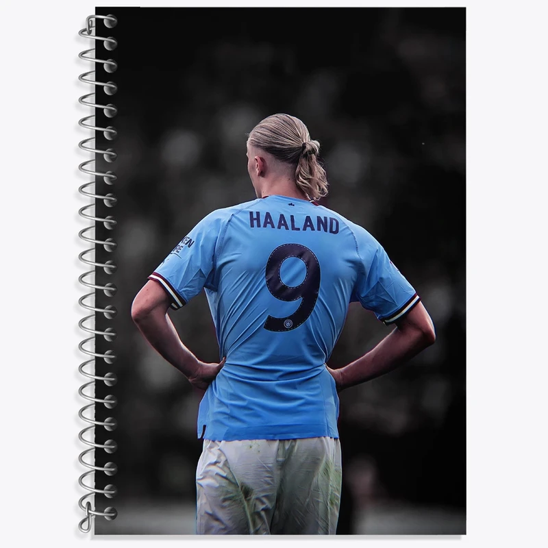 دفتر زبان 50 برگ خندالو مدل سه خط طرح ارلینگ هالند (Erling Haaland) کد 36381