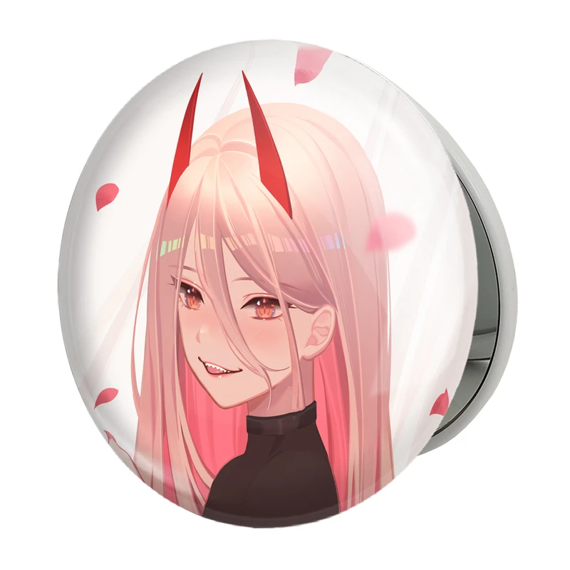 آینه جیبی خندالو طرح پاور انیمه مرد اره ای Chainsaw Man مدل تاشو کد 23198 