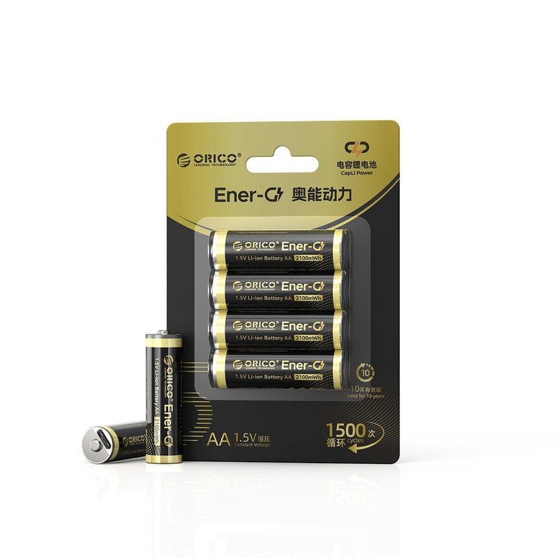 باتری لیتیومی قابل شارژ اوریکو مدل EG5C-UN-4PK-BP ظرفیت 2100 میلی‌آمپرساعت بسته 4 عددی 