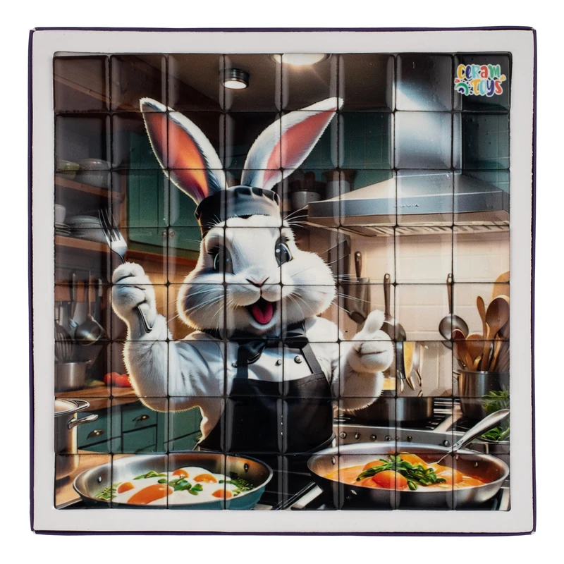 پازل 64 تکه سرام تویز مدل خرگوش آشپز