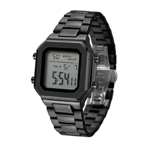 ساعت مچی دیجیتال مردانه مدل اسپرت بند استیل کرنوگراف ضد آب استخری کد ۳