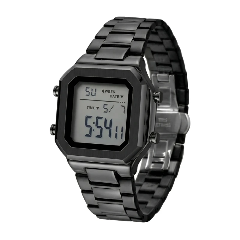 ساعت مچی دیجیتال مردانه مدل اسپرت بند استیل کرنوگراف ضد آب استخری کد ۳