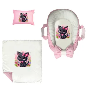 سرویس خواب 3 تکه نوزاد مدل گربه کد DKBP44-set