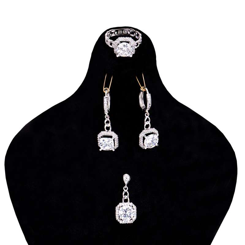 نیم ست نقره زنانه مدل GTA-671