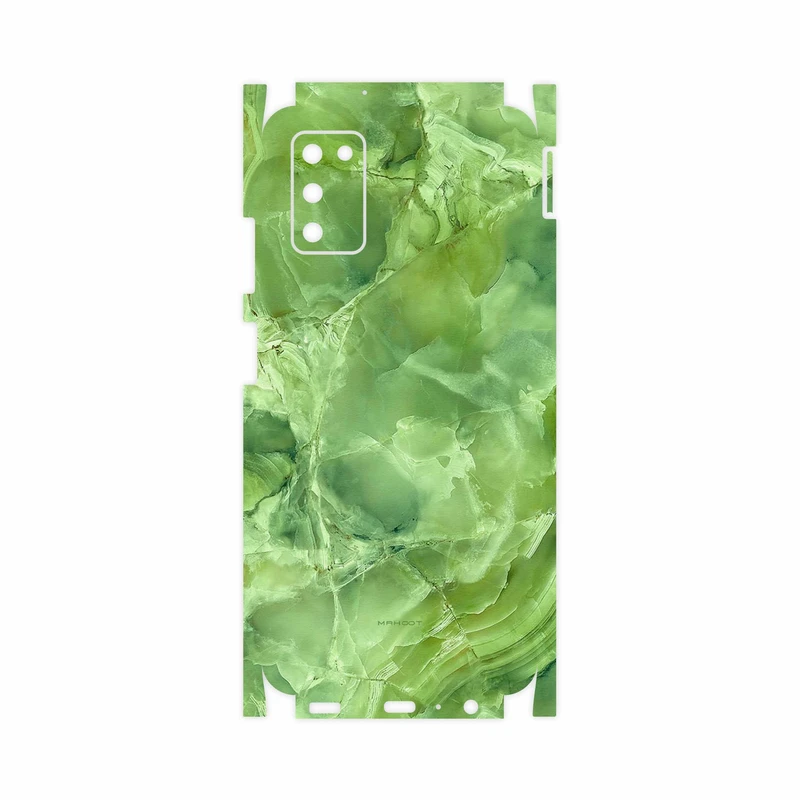 برچسب پوششی ماهوت مدل Green-Crystal-Marble-FullSkin مناسب برای گوشی موبایل سامسونگ Galaxy A03S