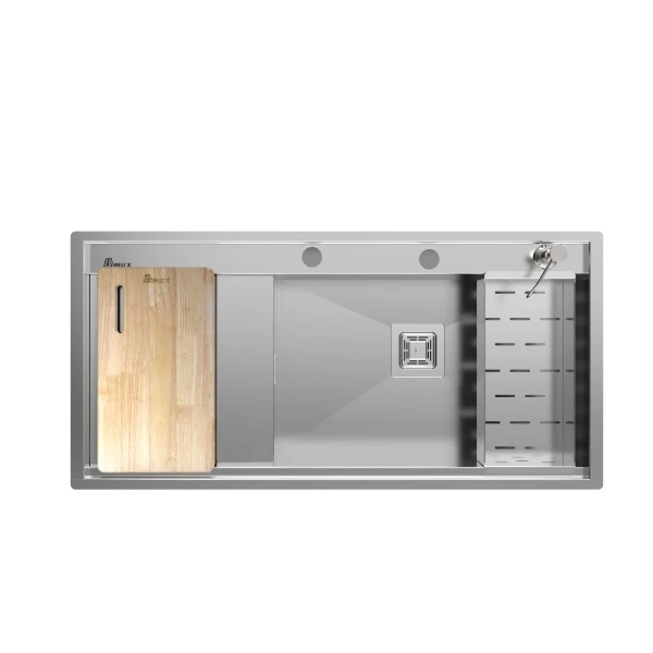 عکس شماره 2 : سینک ظرفشویی استیل توکار یک لگنه بیمکث مدل 4710