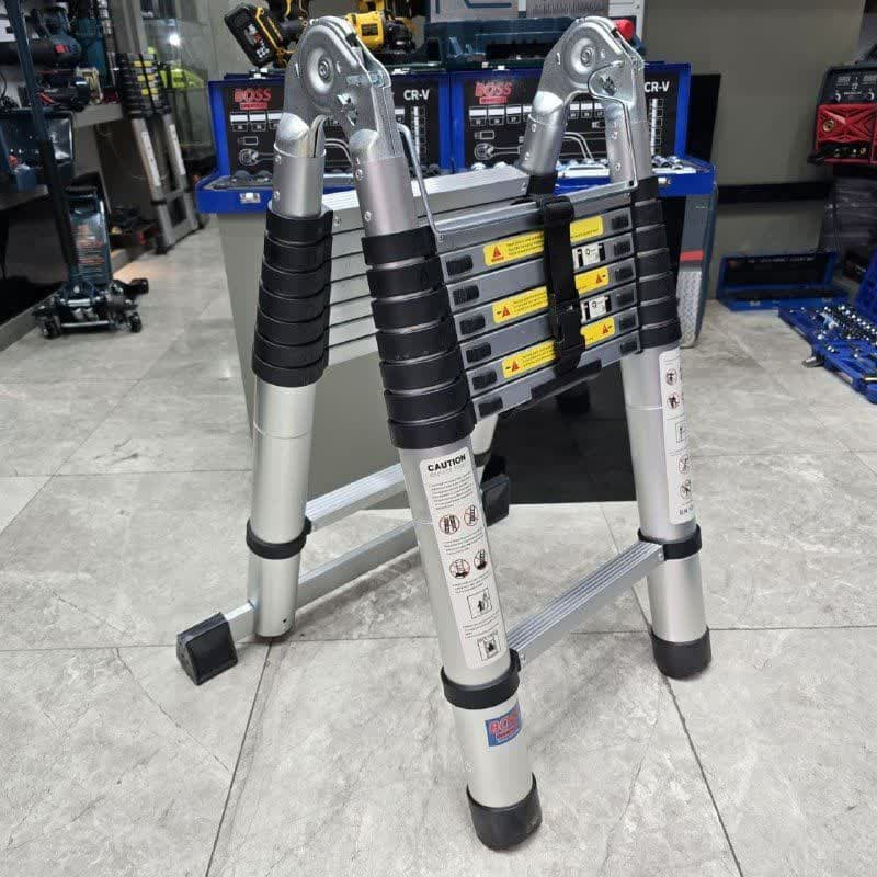 نردبان 8 پله تلسکوپی دوطرفه باس مدلLIFE STYLE-ladder2w