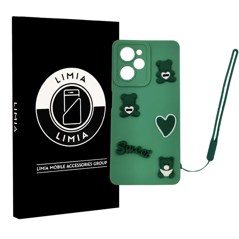 کاور لیمیا مدل عروسکی لنزدار ژله ای طرح Sweet مناسب برای گوشی موبایل شیائومی Redmi Poco X5 Pro به همراه بند آویز