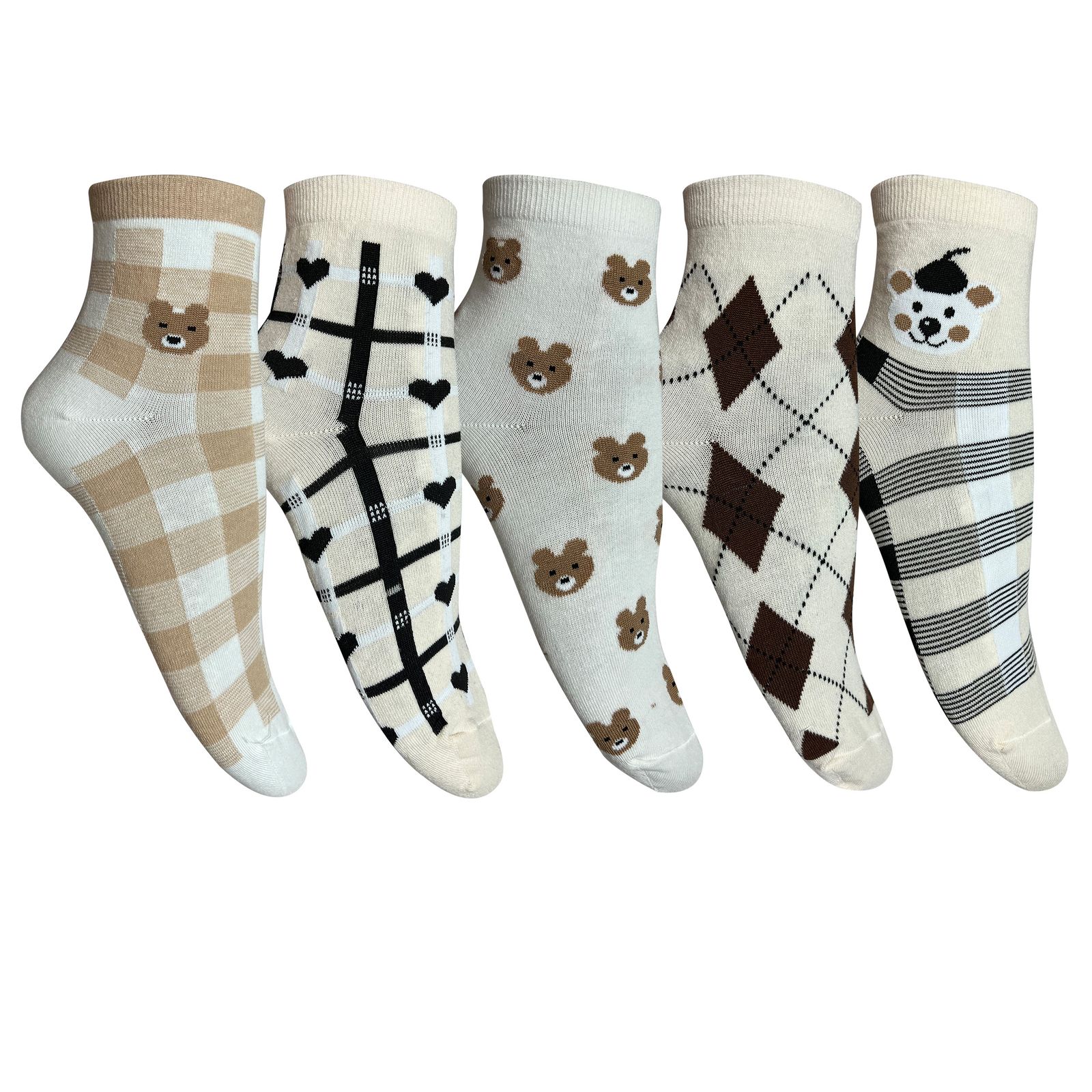 جوراب زنانه تن پوش هنگامه مدل 2025 مجموعه 5 عددی -  - 1