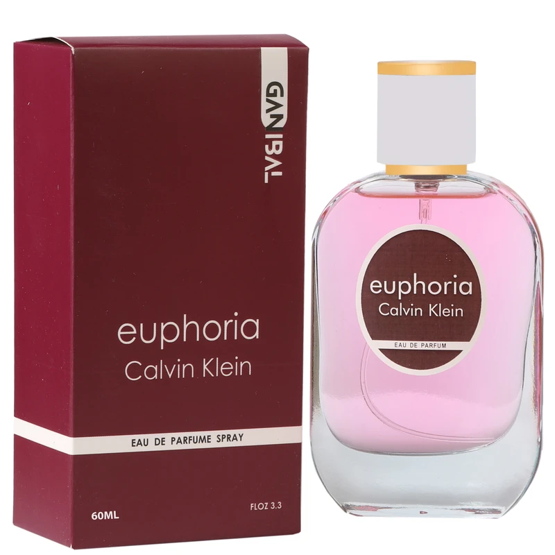 ادوپرفیوم زنانه گانیبال مدل ایفوریا کلوین کلین با رایحه خنک حجم 60 میلی‌لیتر