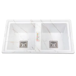 سینک ظرفشویی گرانیت توکار دو لگنه مدل 85SRT