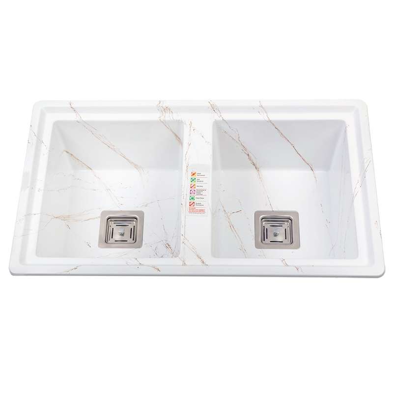 سینک ظرفشویی گرانیت توکار دو لگنه مدل 85SRT