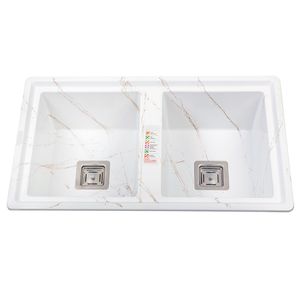 سینک ظرفشویی گرانیت توکار دو لگنه مدل 85SRT
