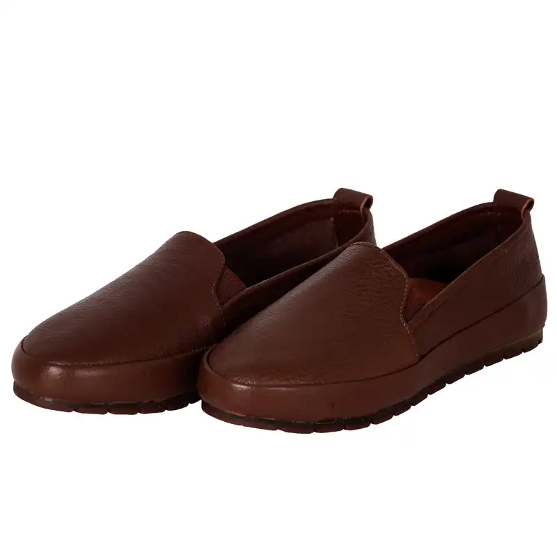 کفش روزمره زنانه چرم بارز مدل DK29.Grd